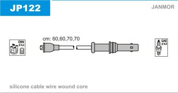 JP122 Janmor Комплект проводов зажигания