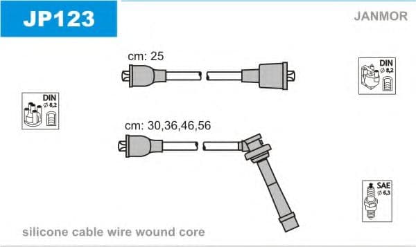 JP123 Janmor Комплект проводов зажигания для Suzuki Vitara