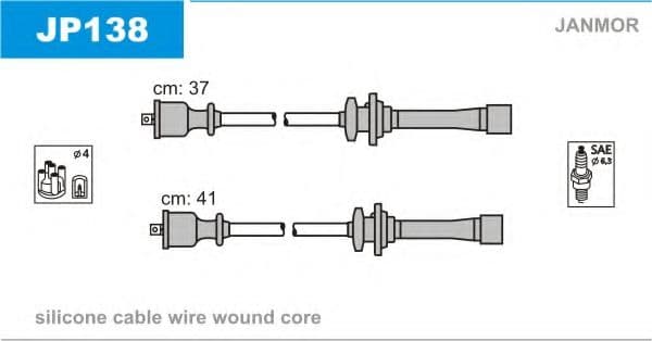 JP138 Janmor Комплект дротів запалювання