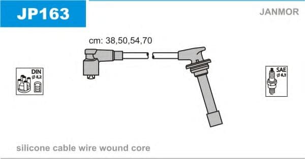 JP163 Janmor Комплект проводов зажигания