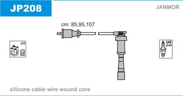 JP208 Janmor Комплект проводов зажигания