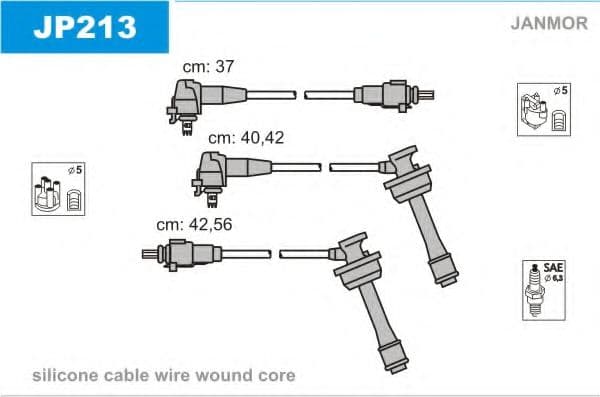 JP213 Janmor Комплект проводов зажигания для Toyota MR 2