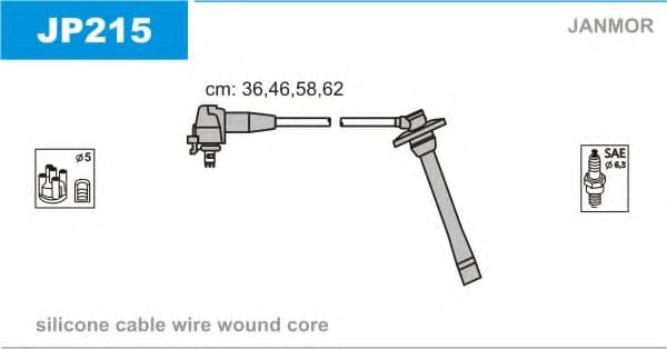 JP215 Janmor Комплект проводов зажигания для Toyota Paseo