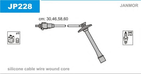 JP228 Janmor Комплект дротів запалювання