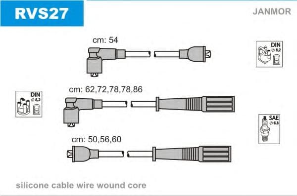 RVS27 Janmor Комплект проводов зажигания