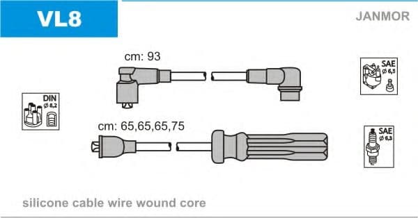 VL8 Janmor Комплект проводов зажигания
