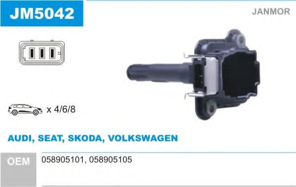 JM5042 Janmor Котушка запалювання