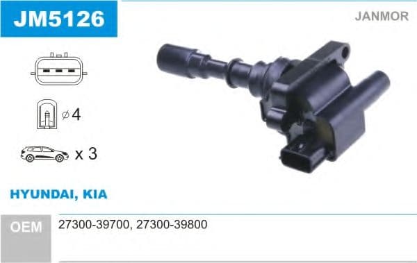 JM5126 Janmor Катушка зажигания