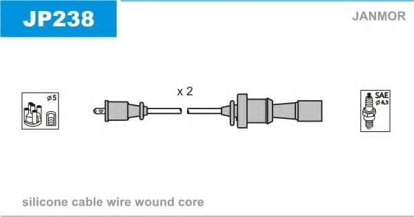 JP238 Janmor Комплект проводов зажигания
