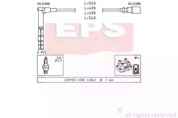 1501305 EPS Комплект проводов зажигания для Mercedes C-Class