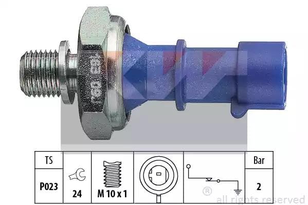 500163 KW Датчик тиску оливи