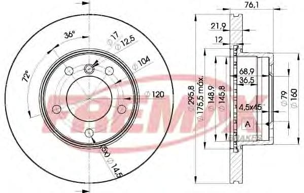 BD-4839 Fremax Гальмівний диск для BMW 5 Series