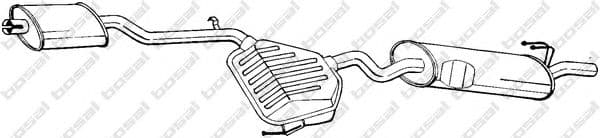 292-121 Bosal Глушник вихлопних газів кінцевий для Alfa Romeo 146