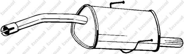 100-327 Bosal Глушник вихлопних газів кінцевий для Alfa Romeo 156