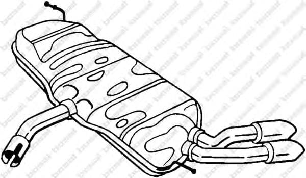 233-121 Bosal Глушник вихлопних газів кінцевий для Audi A3
