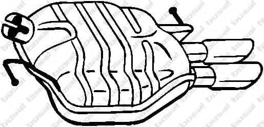 105-031 Bosal Глушитель выхлопных газов конечный