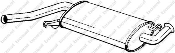 105-215 Bosal Середній глушник вихлопних газів для Audi A6