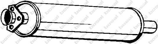 105-901 Bosal Средний глушитель выхлопных газов для Audi 100