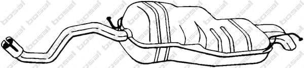 279-107 Bosal Глушник вихлопних газів кінцевий