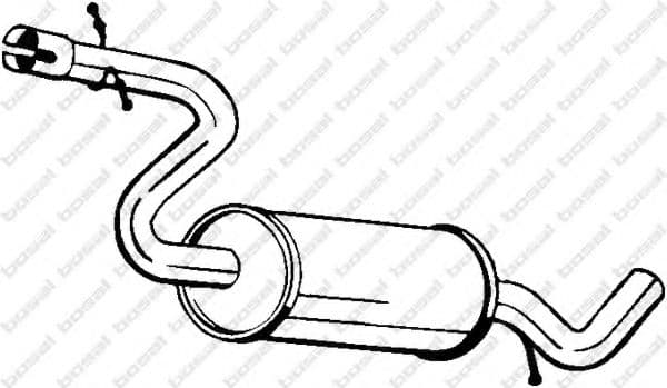 233-609 Bosal Средний глушитель выхлопных газов для Volkswagen Touran