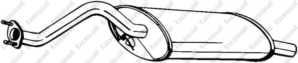 115-505 Bosal Глушитель выхлопных газов конечный для Rover 45