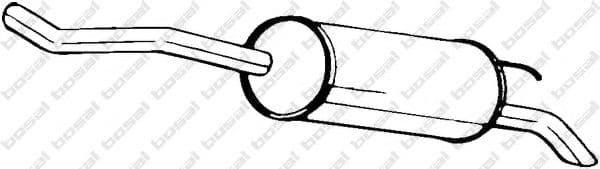 135-495 Bosal Глушитель выхлопных газов конечный для Citroen BX