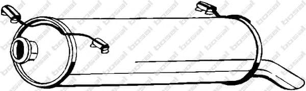 135-697 Bosal Глушник вихлопних газів кінцевий для Citroen Xantia