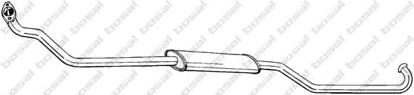 294-595 Bosal Средний глушитель выхлопных газов для Citroen XM