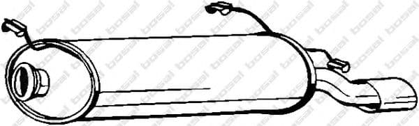 135-863 Bosal Глушник вихлопних газів кінцевий для Citroen ZX