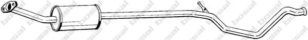 288-103 Bosal Середній глушник вихлопних газів