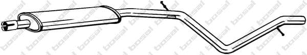 285-385 Bosal Середній глушник вихлопних газів