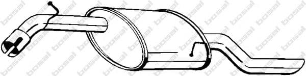 141-199 Bosal Глушник вихлопних газів кінцевий для Daewoo Nubira