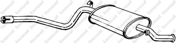 280-327 Bosal Глушник вихлопних газів кінцевий для Fiat Cinquecento