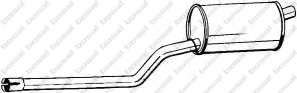 278-501 Bosal Середній глушник вихлопних газів для Fiat Fiorino