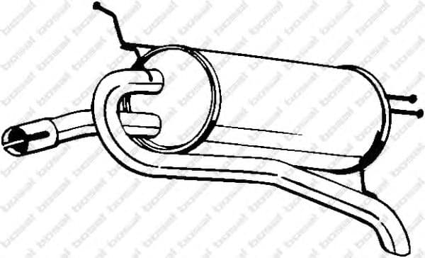 148-223 Bosal Глушник вихлопних газів кінцевий для Fiat Palio