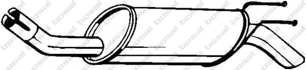 148-167 Bosal Глушник вихлопних газів кінцевий для Fiat Multipla