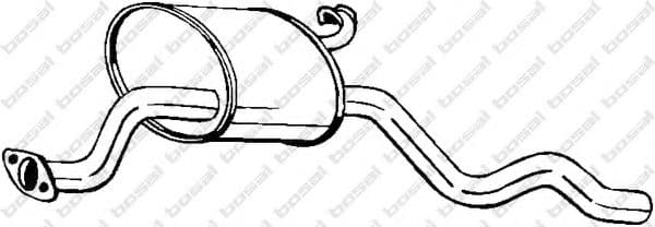 154-925 Bosal Середній глушник вихлопних газів для Ford Sierra