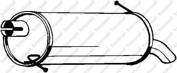 154-323 Bosal Глушник вихлопних газів кінцевий для Ford Galaxy