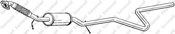 288-027 Bosal Середній глушник вихлопних газів