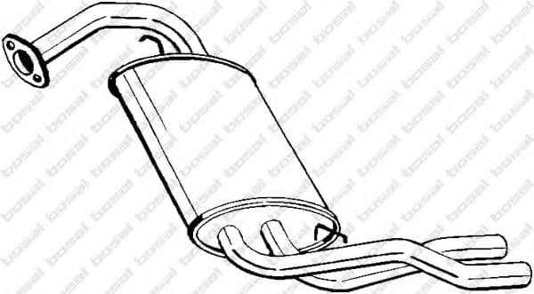 163-381 Bosal Глушник вихлопних газів кінцевий для Honda Civic