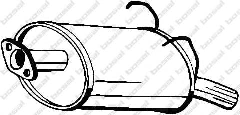 163-281 Bosal Глушитель выхлопных газов конечный для Honda CR-V