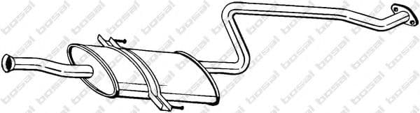 284-301 Bosal Средний глушитель выхлопных газов для Hyundai Matrix