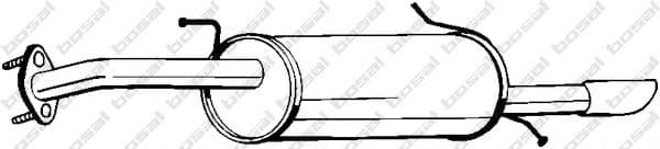 169-005 Bosal Глушник вихлопних газів кінцевий