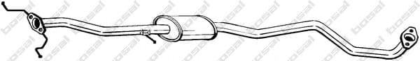 286-061 Bosal Средний глушитель выхлопных газов для Kia Rio