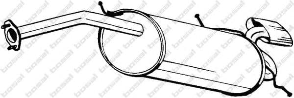 278-877 Bosal Глушник вихлопних газів кінцевий для Mazda Xedos 6