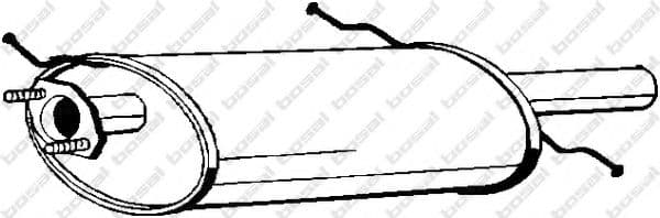 171-257 Bosal Глушник вихлопних газів кінцевий для Mazda 626