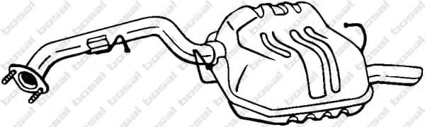 171-025 Bosal Глушник вихлопних газів кінцевий для Mazda 5