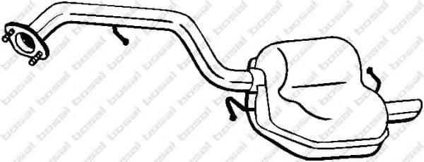 171-035 Bosal Глушник вихлопних газів кінцевий для Mazda 5