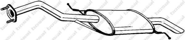 278-837 Bosal Глушник вихлопних газів кінцевий для Mazda Demio