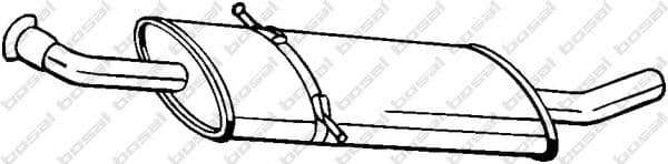 175-013 Bosal Середній глушник вихлопних газів для Mercedes B-Class